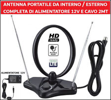 Antenna Digitale Terrestre Tv Interna Amplificata Vhf Uhf Fm Portatile da Camper