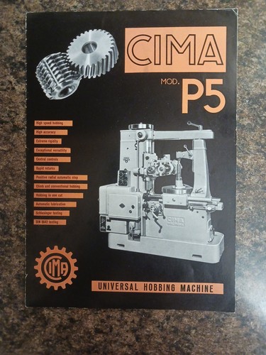 Brochure macchina vintage cima - brochure,