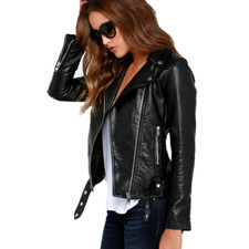 Giacca donna vera pelle moto