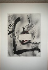 ANTONI TAPIES-Serigrafia originale firmata-Ediz.limitata-Straccio incollato-1980