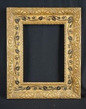 Cornice originale Art Nouveau, in legno con applicazioni in gesso, inizio XX