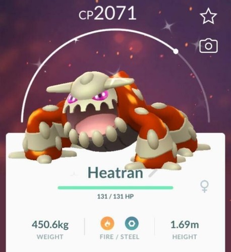 Pokèmon shiny heatran - go,