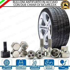 KIT 4 BULLONI ANTIFURTO CERCHI IN LEGA O IN FERRO FIAT PANDA PANDINA 2 CHIAVI