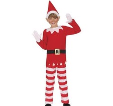 Costume rosso elfo aiutante di