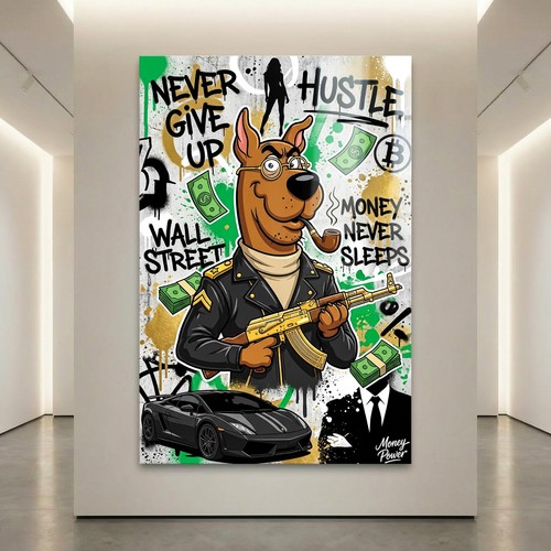 Scooby doo arma quadro - ak-47-arma,