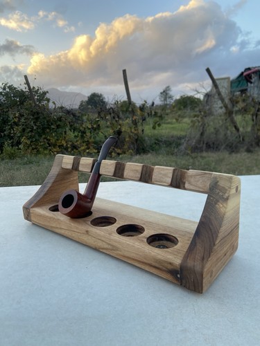 Portapipe legno noce 5 - in, di