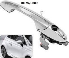 MANIGLIA PORTA ANTERIORE ESTERNA DX PER FIAT 500 2007 DESTRA CROMATA APRI PORTA