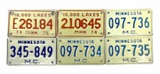6 Targhe Moto Minnesota MN MC