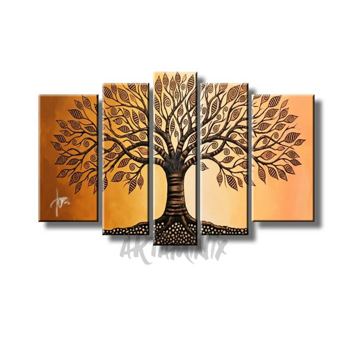 Quadro moderno albero - moderno, etnico
