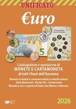 UNIFICATO 2026 CATALOGO MONETE E CARTAMONETA EURO € ITALIA S. MARINO VATICANO