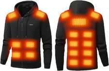 Giacca Riscaldata Uomo Donna, Felpa con Cappuccio Riscaldata 15 Zone di Riscalda
