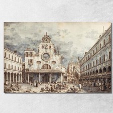 Campo San Giacomo Di Rialto Venice Canaletto, cnl8 quadro stampa su tela