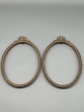 COPPIA CORNICI OVALI OTTONE ANNI 50
