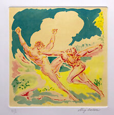 Aligi SASSU Proteo lotta ... acquaforte-acq.tinta e lito originale 1995 firmata