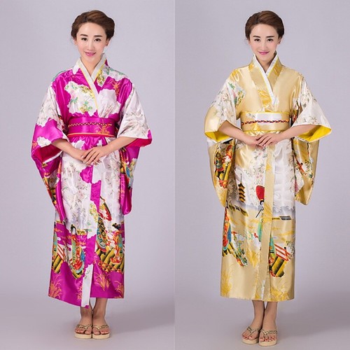 Kimono ragazza geisha raso