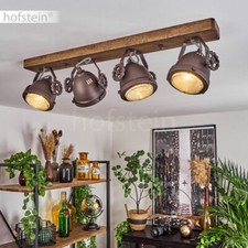 Lampada legno/marrone soggiorno camera da letto vintage soffitto lampada corridoio faretto girevole