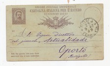 SS313-DESTINAZIONE PORTOGALLO-UMBERTO 1° CARTOLINA POSTALE X OPORTO