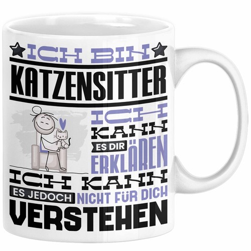 Cat sitter regalo tazza - sitter,