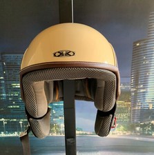 CASCO NEXX X60 ICE JET PELLE CREMA/MARRONE - S -