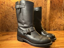 Stivali vintage anni 70 Georgia Engineer taglia 9 made in USA punta morbida 769 pelle classica