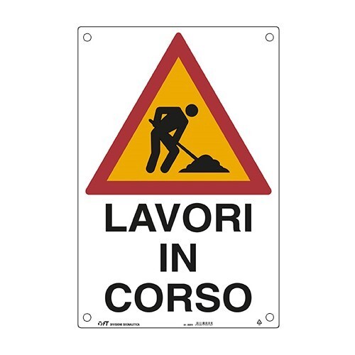 Cartello segnaletico lavori - cartello, "lavori