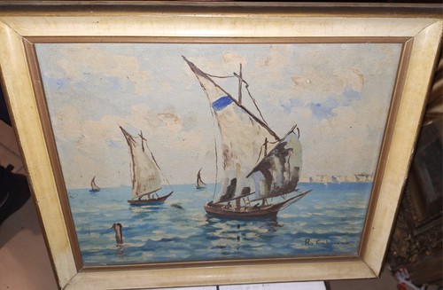 Dipinto olio tavola - ad, su