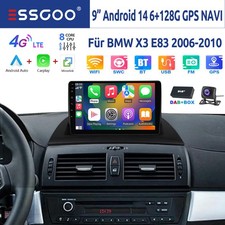 Autoradio DAB+ 8 Core Carplay per BMW X3 E83 2006-2010 Android 14 GPS Navi WIFI