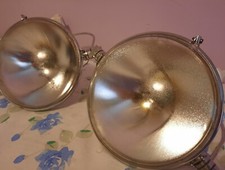 Coppia Di Faretti  Da Vetrina Mazdapar Int 220 230 V 300watt Vintage  Leggi Desc