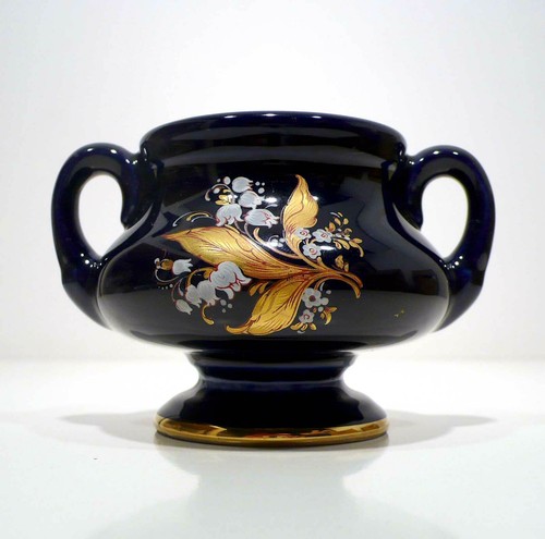 Vasetto vaso limoges blu