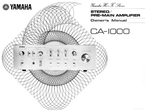 Yamaha 1000 amplifier - yamaha, ca-1000
