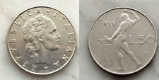 moneta rara 50 lire 1955 buone condizioni