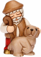 - Pastore Con Cane - Ceramica - Collezione Presepe Classico - 5,8 X 4,8 X 7,9 Cm