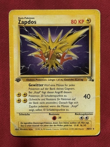 Zapdos edizione - 1., (30/62)
