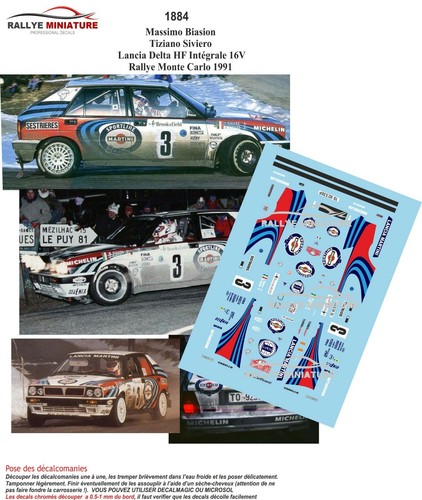Decals ref 1884 lancia - 1/24,
