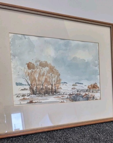 Quadro acquerello con cornice