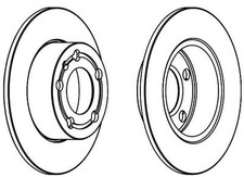 2 Dischi Freno Audi A1 A2 A3 TT Seat Ibiza Leon Skoda Fabia VW Golf 4 Polo 
