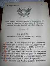 Regio decreto 1887 - 1887, ist