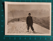 FOTO RAGAZZO CON SCI NEVE PANORAMICA MONTI  SAN PELLEGRINO 1940 ( F 39 )