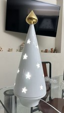 LAMPADA TAVOLO CERAMICA A MANO DESIGN ALBERO DI NATALE ARREDO VETRINA REGALO