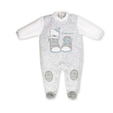 Ellepi Tutina Ciniglia Bimbo con inserti Scarpine con orsetto