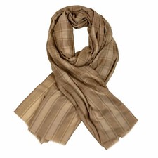 Sciarpa quadri 100% lana beige