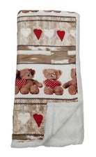 Coperta plaid in pile stampato