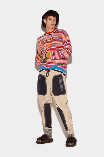 Dsquared2 men beige trousers - dsquared2,