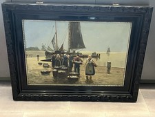 Dipinto Di Pescatore Sulla