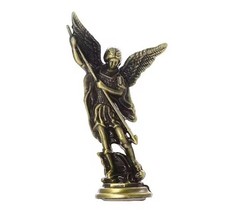STATUA SAN MICHELE ARCANGELO EFFETTO BRONZO NUOVA PROTEZIONE SPIRITITUALE 