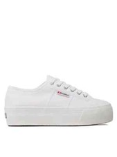 SCARPE SNEAKERS SUPERGA DONNA 2790 901 BIANCO PLATFORM TESSUTO DAL 35 AL 40