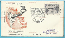busta Visita Presidente Rep. Gronchi Grigio £ 205 annullo meccanico a targhetta