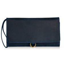 Borsa forbici parrucchiere professionale HAIRMAM CUORE BLUE custodia pelle bovina