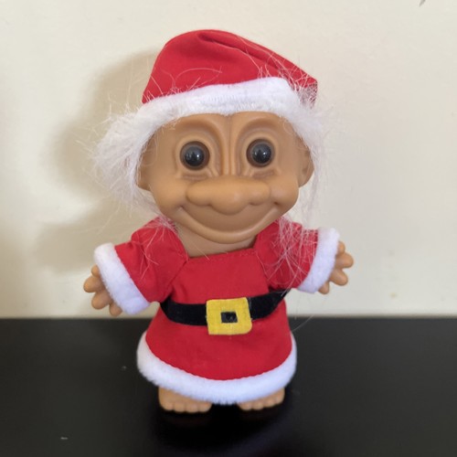 Bambola troll babbo natale - natale, 5"