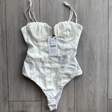NUOVO ZARA misto lino corsetto